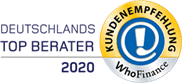 WhoFinance Auszeichnung: Deutschlands TOP BERATER 2020